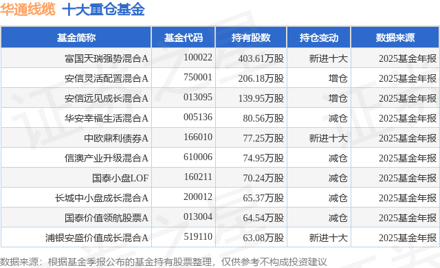 3月19日华通线缆跌6.32%，富国天瑞强势混合A基金重仓该股